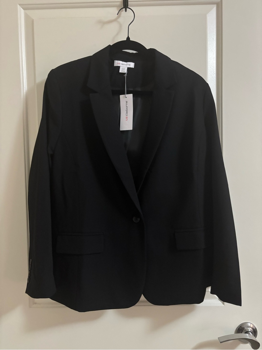 Liz Claiborne Black Single-Button Tailored Blazer